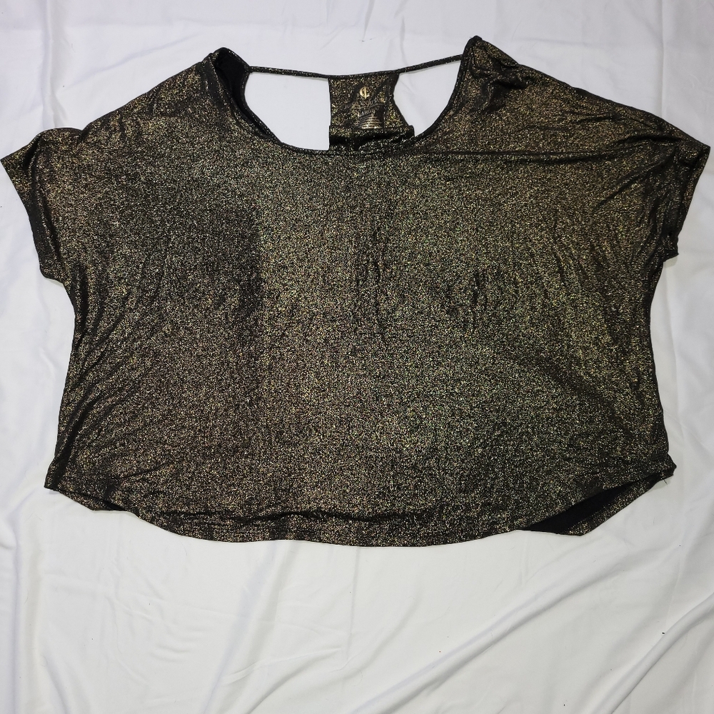 Juicy Couture Shimmering Black Crop Top